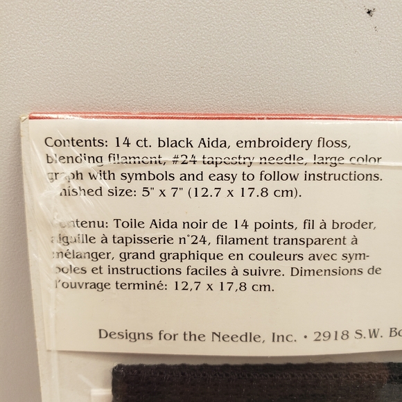 Designs For The Needle CHURCH Counted Cross Stitch Kit Winter Scene Snow #1885. - Picture 3 of 4